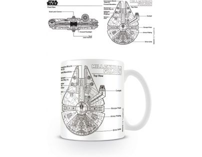 Pyramid International Hrnček Star Wars Millenium Falcon sketch 315 ml