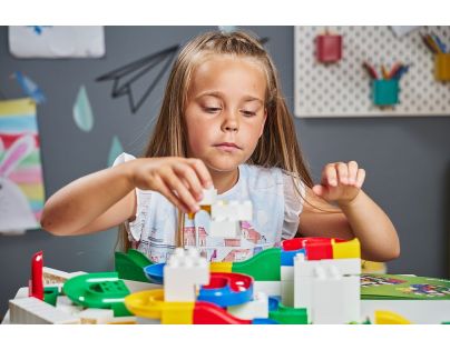 Hubelino Guľôčková dráha Set s kostkami Anniversary 525 ks