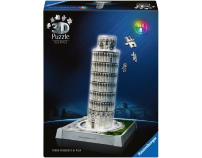 Ravensburger Iconics: Šikmá veža v Pise (Nočná edícia)