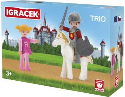 Igráček Trio Princezná, rytier a biely kôň