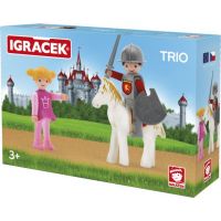 Igráček Trio Princezná, rytier a biely kôň 2