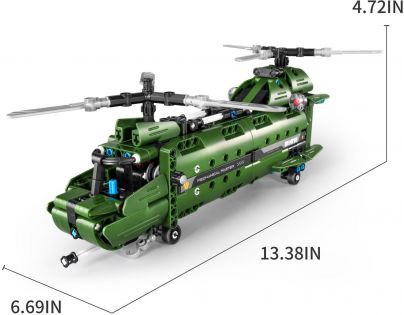 IM-Master Stavebnica 2 v 1 Vojenský vrtuľník 393 dielikov