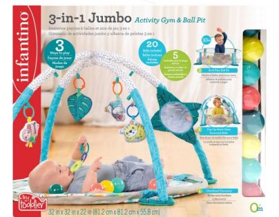 Infantino Hracia deka s hrazdou a ohrádkou 3v1 Jumbo