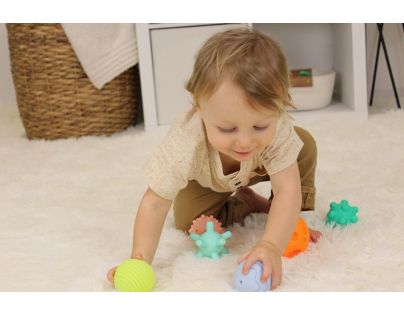 Infantino Loptičky s textúrami Super Soft 6 ks