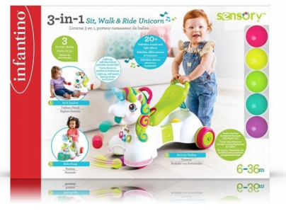 Infantino Odrážadlo 3v1 jednorožec Unicorn