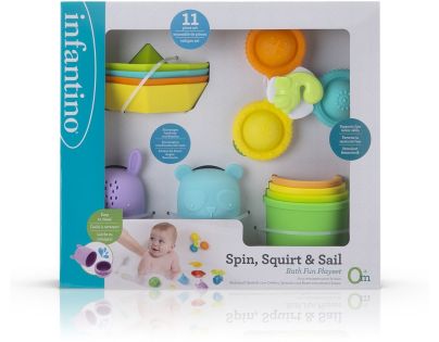 Infantino Sada hračiek do kúpeľa Spin, Squirt & Sail