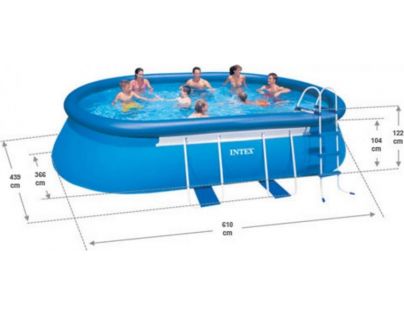 Intex 28194 Bazén ovál s konstrukcí 610 x 366 x 122 cm
