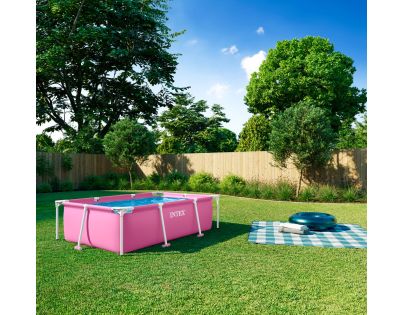 Intex 28266NP Bazén Pink Rectangular Frame 220x150x60 cm - Poškodený obal