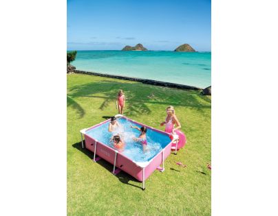 Intex 28266NP Bazén Pink Rectangular Frame 220x150x60 cm - Poškodený obal