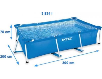 Intex 28272 Bazén obdĺžnikový s konštrukciou 300 x 200 x 75 cm - Poškodený obal