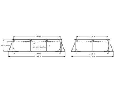 Intex 28272 Bazén obdĺžnikový s konštrukciou 300 x 200 x 75 cm - Poškodený obal