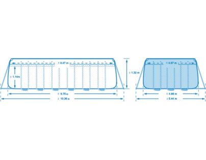 Intex 28372NP Obdélníkový bazén Ultra Frame Pool 975 x 488 x 132 cm