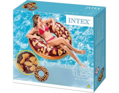 Intex 56262 Nafukovací kruh čokoládový donut 114 cm