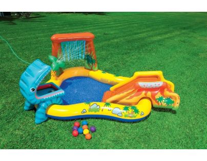Intex 57444 Bazénové hracie centrum Dinosaurus 249 x 191 x 109 cm - Poškodený obal