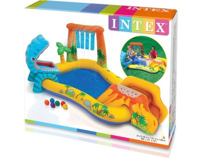 Intex 57444 Bazénové hracie centrum Dinosaurus 249 x 191 x 109 cm - Poškodený obal
