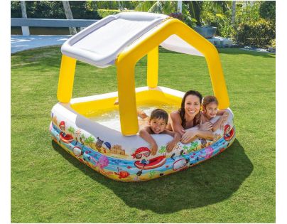 Intex 57470 Bazén Oceán sa strechou 157 x 157 cm žltý - Poškodený obal