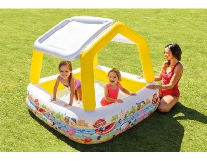 Intex 57470 Bazén Oceán sa strechou 157 x 157 cm žltý - Poškodený obal