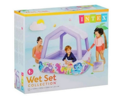 Intex 57470 Bazén Oceán sa strechou 157x157cm fialový