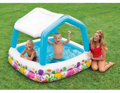 Intex 57470 Bazén Oceán sa strechou  modrý 157 x 157 cm