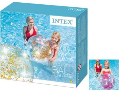 Intex 58070NP Lopta nafukovacia flitrová zlatá 71 cm