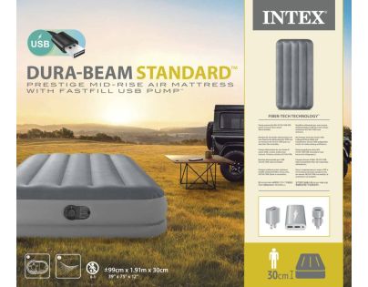 Intex 64112 Nafukovacia posteľ 99 x 191x 30 cm Dura-Beam Twin Prestige - Poškodený obal