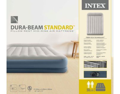 Intex 64118ND Nafukovacia posteľ 203 x 152 x 30 cm - Dura Beam Queen - Poškodený obal