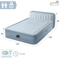 Intex 64450 Queen Plush Headboard nafukovacia posteľ 152 x 236 x 86 cm 4