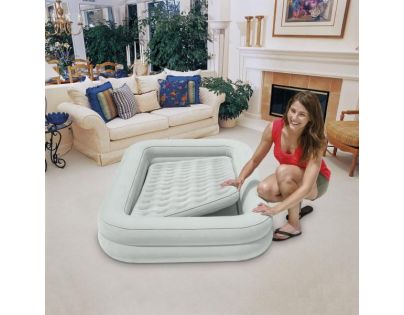 Intex 66810 Nafukovacia posteľ Travel 168 x 107 x 25 cm - Sivá