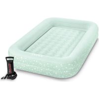Intex 66810 Nafukovací postel Travel 168x107x25cm světle zelená s hvězdičkami - Poškodený obal