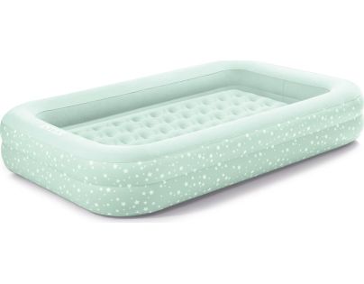 Intex 66810 Nafukovací postel Travel 168x107x25cm světle zelená s hvězdičkami - Poškodený obal