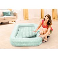 Intex 66810 Nafukovací postel Travel 168x107x25cm světle zelená s hvězdičkami - Poškodený obal 4