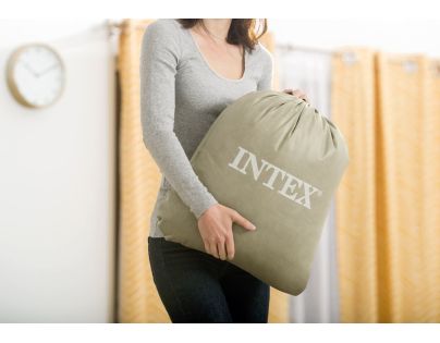 Intex 66810 Nafukovací postel Travel 168x107x25cm světle zelená s hvězdičkami - Poškodený obal