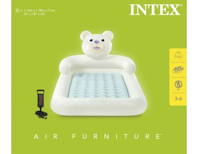 Intex 66814NP Nafukovacia cestovná posteľ pre deti 114 x 178 x 71 cm - Medveď