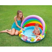 Intex 57424  Nafukovací bazén se stínítkem Medvídek Pú - Modré dno 2