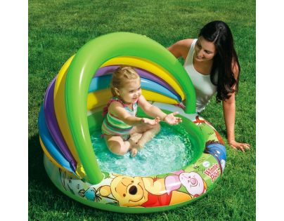 Intex 57424  Nafukovací bazén se stínítkem Medvídek Pú - Zelené dno