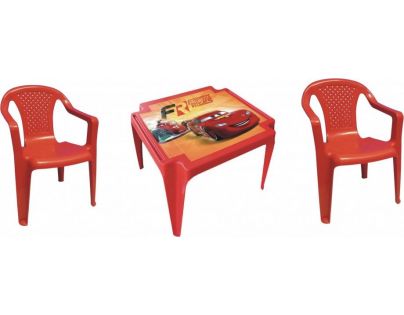 Ipae sada 2 stoličky so stolčekom červený Disney Cars