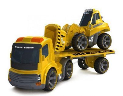 I/R Nákladní auto + buldozer Silverit - POŠKOZENÝ OBAL