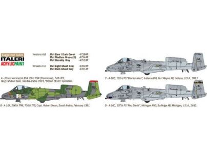 Italeri Model Kit lietadlo 1376 A-10 AC Thunderbolt II Gulf War 1:72