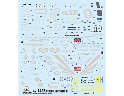 Italeri Model Kit lietadlo 1425 F-35 B Lightning II Stovl version 1:72