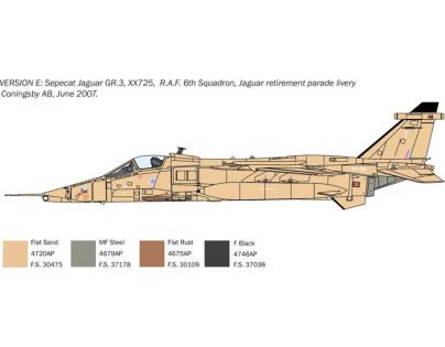 Italeri Model Kit lietadlo Sepecat Jaguar GR.1 3 R.A.F.