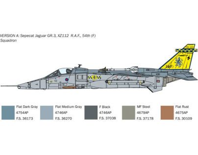 Italeri Model Kit lietadlo Sepecat Jaguar GR.1 3 R.A.F.