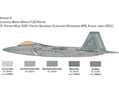Taliari Model Kit lietadlo Lockheed Martin F-22A Raptor 1 : 48