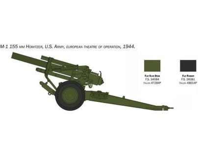 Italeri Model Kit military M1 155 mm Howitzer 1 : 35