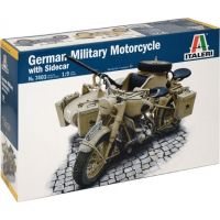 Italeri Model Kit military German Military Motorcycle with Sidecar 1: 9