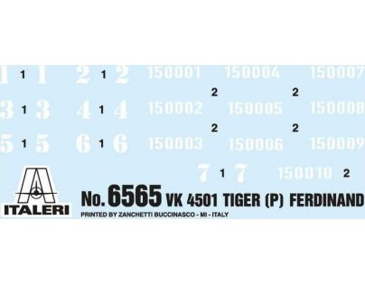 Italeri Model Kit tank 6565 VK 4501P Tiger Ferdinand 1:35