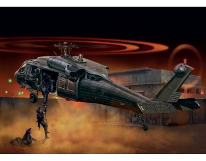 Italeri Model Kit Vrtuľník UH-60  MH-60 Black Hawk Night Raid - Poškodený obal