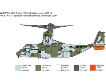 Italeri Model Kit vrtuľník V-22A Osprey 1 : 72