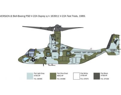 Italeri Model Kit vrtuľník V-22A Osprey 1 : 72