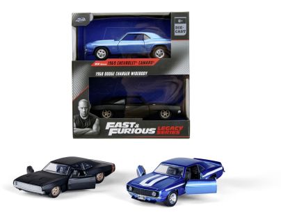 Jada Rýchlo a zbesilo Twin Pack Chevrolet Camaro 1969 a Dodge Charge Wide Body 1968, 1:32 Wave