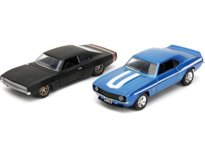 Jada Rýchlo a zbesilo Twin Pack Chevrolet Camaro 1969 a Dodge Charge Wide Body 1968, 1:32 Wave